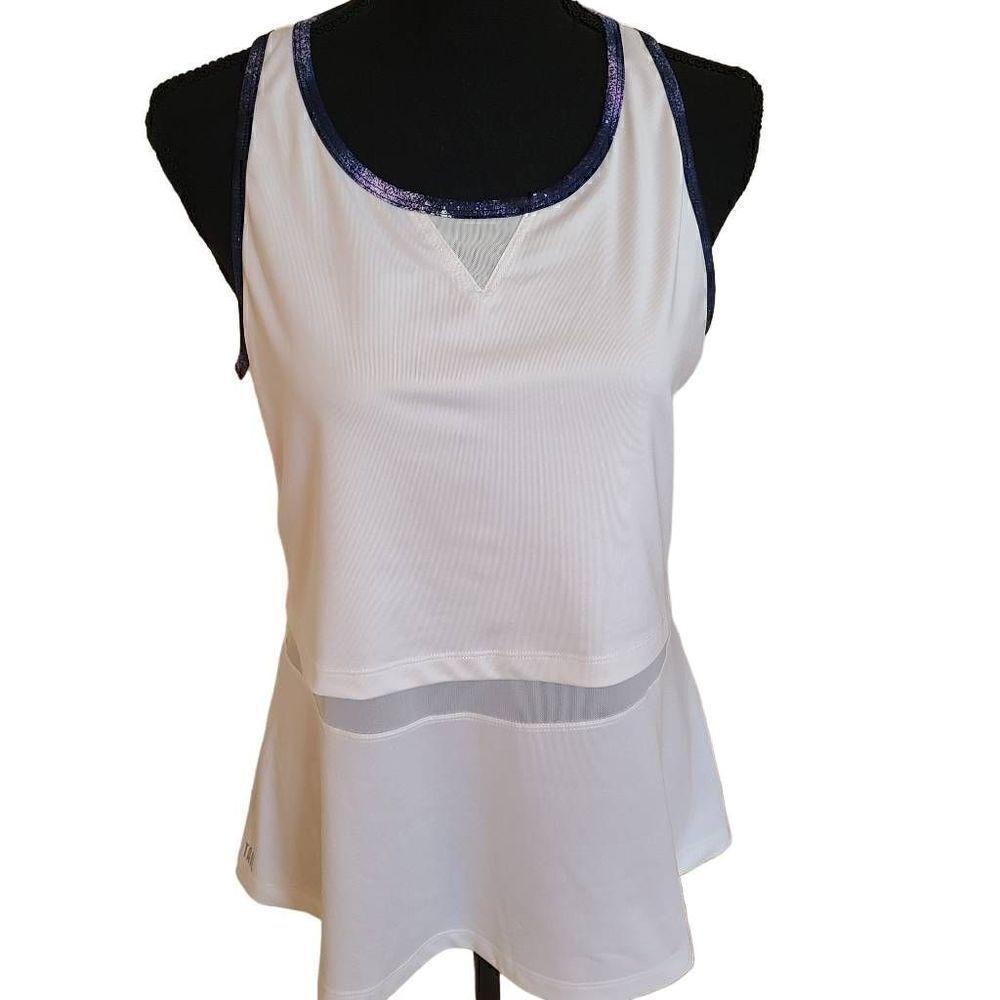 Tail Tennis Pickleball Activewear White Racerback Tank Large